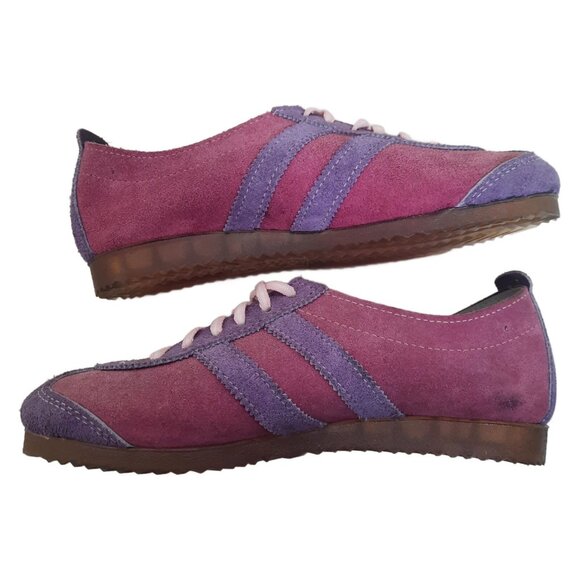 Vintage 80s North Star Womens Sneakers US 6.5 Pink purple Suede Lace Up - Picture 8 of 13